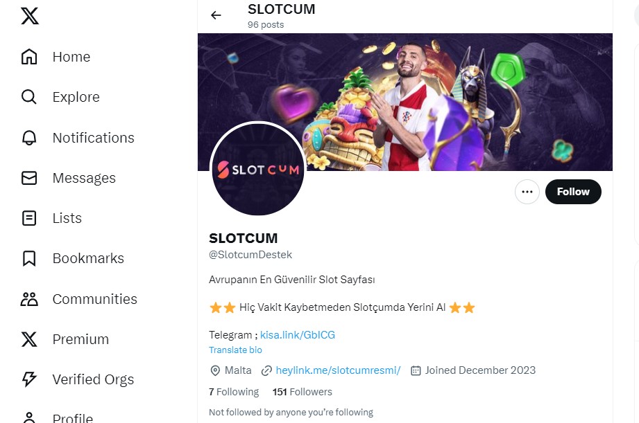Slotcum Twitter
